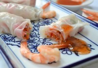 Reispapierröllchen mit Scampi