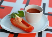 Süppchen von gegrillter Paprika