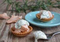 Croustades mit Lachs und Dillmayonnaise
