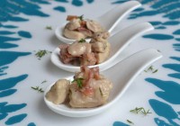 Hähnchen mit Serranoschinken in Weißweinsauce