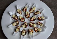 Linsensalat mit Wachtelei