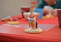 Schneemann mit blauen Augen