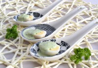 Wachtelei mit Grüner Sauce